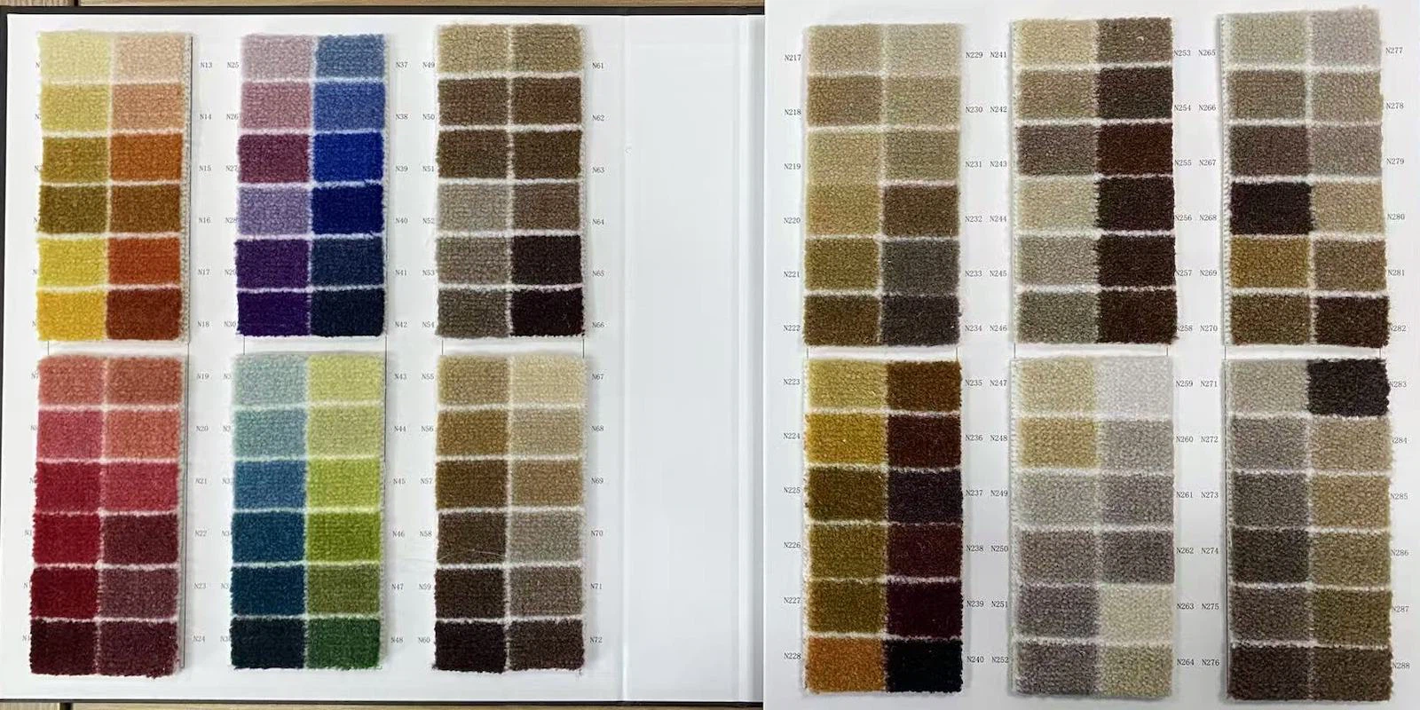 Printed color block sample booklet Printed color block sample booklet